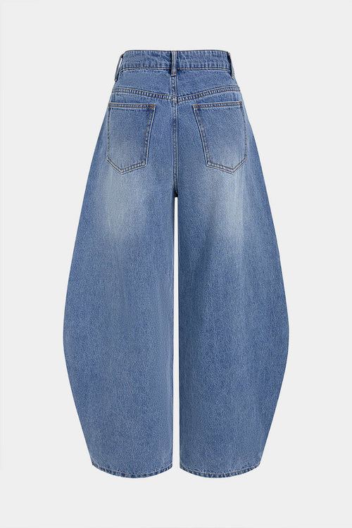 Vaqueros de denim con cremallera trenzada