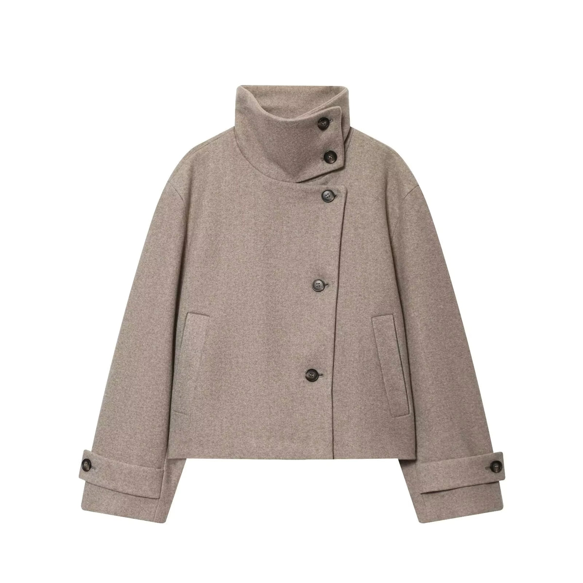 Chaqueta corta de cuello alto