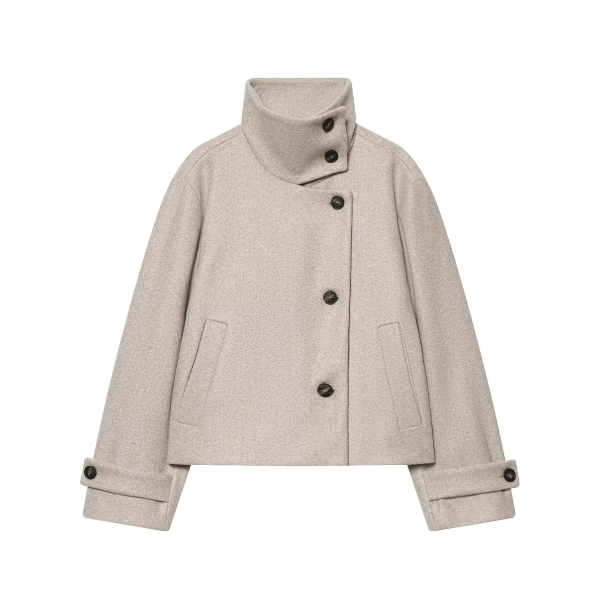 Chaqueta corta de cuello alto